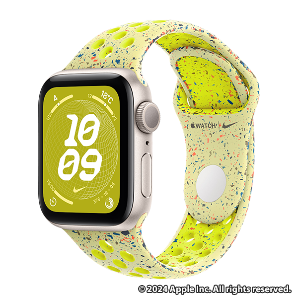 Apple Watch SE (GPSモデル) - 40mmスターライトアルミニウムケースとボルトスプラッシュNikeスポーツバンド – S/M