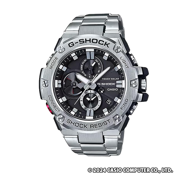 カシオ G-SHOCK G-STEEL スマートフォンリンク GST-B100D-1AJF メンズ 【メタルバンド】ブラック/シルバー