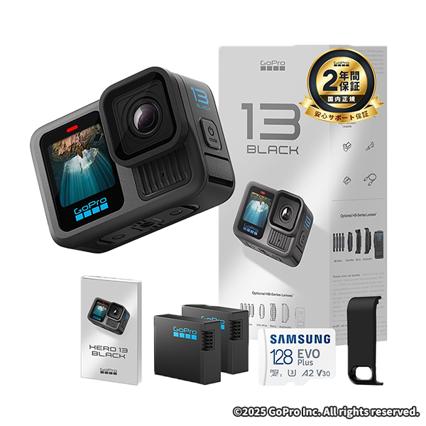 GoPro HERO13 Black + バッテリー2個 + SDカード + サイドドア