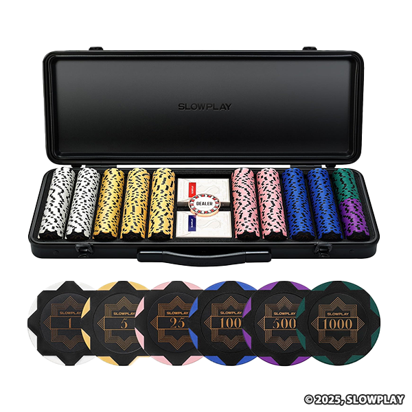 SLOWPLAY Nash クレイポーカーチップセット 14g テキサスホールデム 500枚（チップバリュー表記あり）