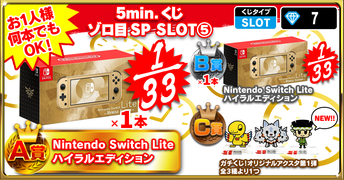 5min.くじ ゾロ目SP SLOT⑤