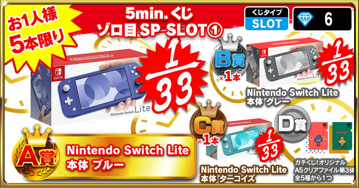 5min.くじ ゾロ目SP SLOT①