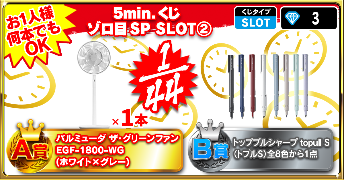 5min.くじ ゾロ目SP SLOT②
